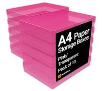 WestonBoxes A4 Plastic Craft Storage Boxes in 5 Transparent Colours