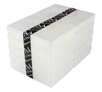 WestonBoxes A4 Transparent Plastic Craft Storage Boxes with Lids for Art Supplies, Paper and Card - 3.6 Litre Volume (Pack of 10)