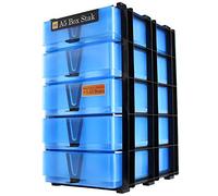 WestonBoxes A5 Box Craft Storage Unit with 5 A5 Boxes, 7 Colours Available | 5 A5 boxes in a black storage frame | Handles clip to front for easy pull-out | Available in 7 Colours | Made in Britain