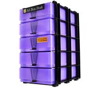 WestonBoxes A5 Box Craft Storage Unit with 5 A5 Boxes, 7 Colours Available | 5 A5 boxes in a black storage frame | Handles clip to front for easy pull-out | Available in 7 Colours | Made in Britain