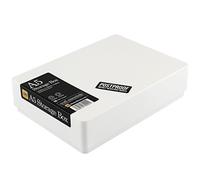 WestonBoxes A5 Plastic Craft Storage Boxes with Lids for Art Supplies, Paper and Card - 1.8 Litre Volume (White, Pack of 10)