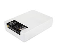 WestonBoxes A5 Plastic Craft Storage Boxes with Lids for Art Supplies, Paper and Card - 1.8 Litre Volume (Clear, Pack of 10)