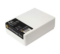 WestonBoxes A6 Plastic Craft Storage Boxes for Art Supplies, Paper and Storing Photographs - 1 Litre Volume (Pack of 10, White/Opaque)