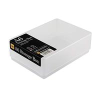 WestonBoxes A6 Plastic Craft Storage Boxes for Art Supplies, Paper and Storing Photographs - 1 Litre Volume (Pack of 10, Clear/Transparent)