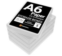 A6 Slim Plastic Presentation Boxes for Paper, Photos and Card - Silver / 5
