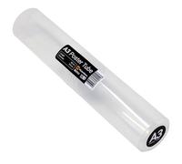 WestonBoxes Storage Tube for Posters, Prints, Drawings & Artwork, Clear Plastic with a 50/50 Screw Split (5, A3, Diameter-55mm / Length-320mm)