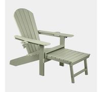 Adirondack Green Garden Chair with Footstool