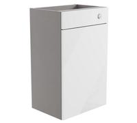 Westport Gloss White Contemporary Freestanding Toilet Cabinet (W)495mm (H)820mm
