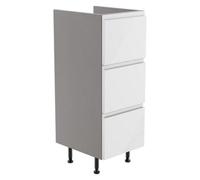 Westport Gloss White Modern Freestanding 3 Drawer Base Unit (W)295mm (H)820mm