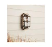 Westport Lighting Coastal Ship Outdoor Oval Flush Wall Light - Pewter