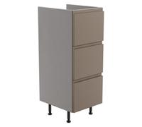 Westport Matt Stone Grey Modern Freestanding Bathroom & Wet Room 3 Drawer Base Unit (W)295mm (H)820mm