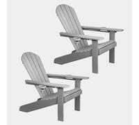 Westport Set of 2 Grey Adirondack Chairs