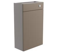 Westport Slim Matt Stone Grey Contemporary Freestanding Slimline Toilet Cabinet (W)495mm (H)820mm
