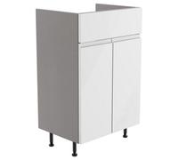 Westport Standard Gloss White Double Freestanding Bathroom Vanity Unit (H) 820mm (W) 495mm