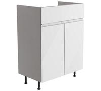 Westport Standard Gloss White Double Freestanding Bathroom Vanity Unit (H) 820mm (W) 595mm