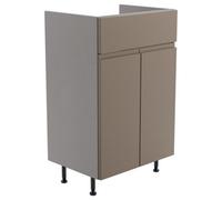 Westport Standard Matt Stone Grey Double Freestanding Bathroom Vanity Unit (H) 820mm (W) 495mm