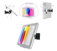 WeSTRUGGLE on Wall Mount Bracket for 2025 iPad 11"(A16) 11th / 2022 iPad 10.9" 10th Gen.,Excluding Other 10.9"/ 11",with Anti Theft Lock & Key,Rotate Arbitrary Adjustment Angle,Metal,(Silver)