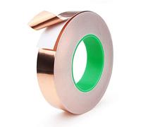 Westspark 2.5CMx 20M Copper Foil Tape, Dual Conductive Self Adhesive Copper Barrier Tape Slug Repellent for Guitar EMI Shielding, Soldering, Electrical Repairs