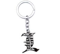 westtrend Death Note Keychain L Lawliet Pendant Light Yagami Kira Key Ring Printing Ryuk Key Chain Small Cartoon Figure Death Note Creative Gift
