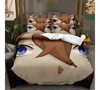 westtrend Genshin Impact Bedding Set 2PCS 3PCS Xiao Klee Prints Bedding Set Anime Quilt Cover and Pillowcases Bedding Set