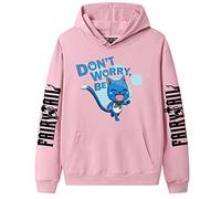 westtrend Japanese Anime Fairy Tail Hoodie Cartoon Natsu Sweatshirt Pullover Unisex Cosplay Happy Autumn Winter Wear S-3XL