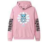 westtrend Japanese Anime Fairy Tail Hoodie Cartoon Natsu Sweatshirt Pullover Unisex Cosplay Happy Autumn Winter Wear S-3XL