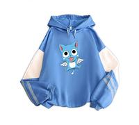 westtrend Japanese Anime Fairy Tail Hoodie Natsu Cartoon Sweatshirt Pullover Unisex Cosplay Lucy Happy Peripheral Anime Sweater S-4XL
