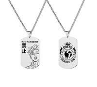 westtrend The Seven Deadly Sins Collection Pendant Necklace Otaku Jewelry Meliodas Tattoo Ban King Hawk Gowther Diane Escanor Necklace Jewelry for Men Gifts Halloween Colar Anime Accessories