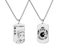 westtrend The Seven Deadly Sins Collection Pendant Necklace Otaku Jewelry Meliodas Tattoo Ban King Hawk Gowther Diane Escanor Necklace Jewelry for Men Gifts Halloween Colar Anime Accessories
