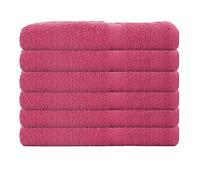 Westward Ho! 70 x 120 cm Combed Cotton Cotton Bath Towel 390 GSM, Pack of 6, Burgundy
