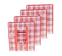 Westward Ho Heavy-Duty Reusable Shopping Bags - Pack of 4 - Red - Jumbo (80x55x33 cm) Premium Strength with Stitched Handles and Water-Resistant Design