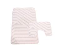 Westward Ho! Lorenzo 2 Piece Bathroom Mat Set - 100% Polypropylene Soft & Durable Bath Rugs with U-Shaped Mat - White