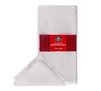Westward Ho! Men's White Handkerchiefs 100% Cotton (36 PCS)