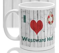 Westward Ho! Mug, Gift to Remember Devon, Ideal Present,Custom Design.