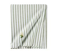 Westwing tablecloth, melon design, cotton, striped, white and green, 140x250 cm