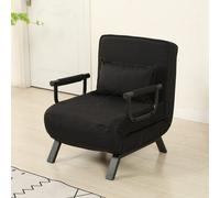Westwood 4-In-1 Convert Folding Sofa Bed Floor Chair Recliner Sleeper Lounger Black