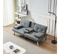 WestWood Fabric Manhattan Sofa Bed Recliner 3 Seater Modern Luxury Design Grey