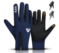 WESTWOOD FOX Cycling Gloves for Kids,Thermal Winter gloves for Boy Girl,Windproof,Anti-Slip,Touchscreen, Palm Grip, Full Finger Gloves for Cycling, Hiking, Mountain Biking, Running (S, BLUE)