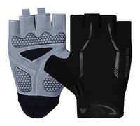 WESTWOOD FOX Cycling Gloves Half Finger Unisex Padded Grips Palm Bicycle Summer Riding MTB Bike Gloves, Non-Slip,Mountain Bike Ride Men’s Sports Hiking Mitts, Climbing Camping Gym (Large, Black)