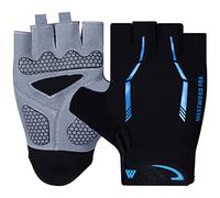 WESTWOOD FOX Cycling Gloves Half Finger Unisex Padded Grips Palm Bicycle Summer Riding MTB Bike Gloves, Non-Slip,Mountain Bike Ride Men’s Sports Hiking Mitts, Climbing Camping Gym(X-Large, Blue)