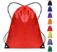 WESTWOOD FOX Drawstring Gym Bag String Bags Gym Sack Backpack PE Bags for Women Men Trainer Swimming Bag Travel Beach School Holidays Suitable for Sports,kids,Boys,Girls (Red)