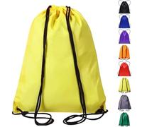 WESTWOOD FOX Drawstring Gym Bag String Bags Gym Sack Backpack PE Bags for Women Men Trainer Swimming Bag Travel Beach School Holidays Suitable for Sports,kids,Boys,Girls (Yellow)
