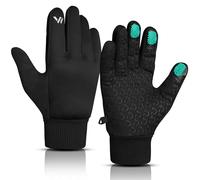 WESTWOOD FOX Kids Winter Gloves - Thermal Warm, Windproof & Water-Resistant Outdoor Gloves with Touchscreen Fingertips & Anti-Slip Grip for Boys & Girls (Black, M)