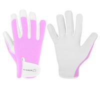 WESTWOOD FOX Ladies/Mens Leather Gardening Gloves Thorn Proof Rigger Garden work gloves, Safety Working Gloves, Premium Quality (Babypink, L)