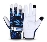 WESTWOOD FOX Men/Women Gardening Work Gloves, Thorn Proof Rigger Safety Work Gloves, Heavy Duty Leather Grip Working Gloves with Premium Quality. (Blue, S)