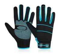 WESTWOOD FOX Mens Working Gloves Utility Workman Mechanic Gloves Touch Screen Anti slip Palm Padded Knuckles Safety Work Gloves Rigger Mechanic (Blue, S)