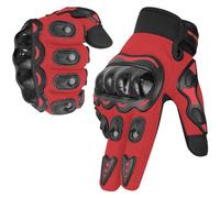 WESTWOOD FOX Motorbike Gloves for Men and Women, Full finger Touchscreen Motorcycle Gloves for BMX MX ATV MTB Riding, Hunting, Climbing, and Outdoor Sports (RED, L)