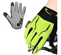 WESTWOOD FOX WFX Cycling Gloves Full Finger Mountain Bike Gloves Touchscreen MTB Gloves Padded Anti-Slip MTB Road Biking Sports Gloves for men and women (Neo Green, M)