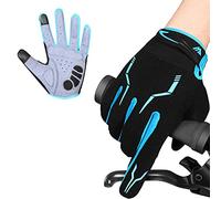 WESTWOOD FOX WFX Cycling Gloves Full Finger Mountain Bike Gloves Touchscreen MTB Gloves Padded Anti-Slip MTB Road Biking Sports Gloves for men and women (Blue, S)