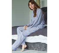 'Westwood' Pebble Brushed Cotton Pyjama Set British Boxers Light Grey XL